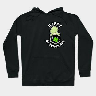 St. Patrex Day, Cute Dinosaur Pocket Design Hoodie